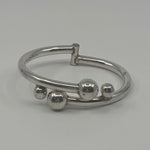 Orbital Mechanics | Vintage Mexican Modernist Sterling Silver Hinged Bangle (1960's, Midcentury)