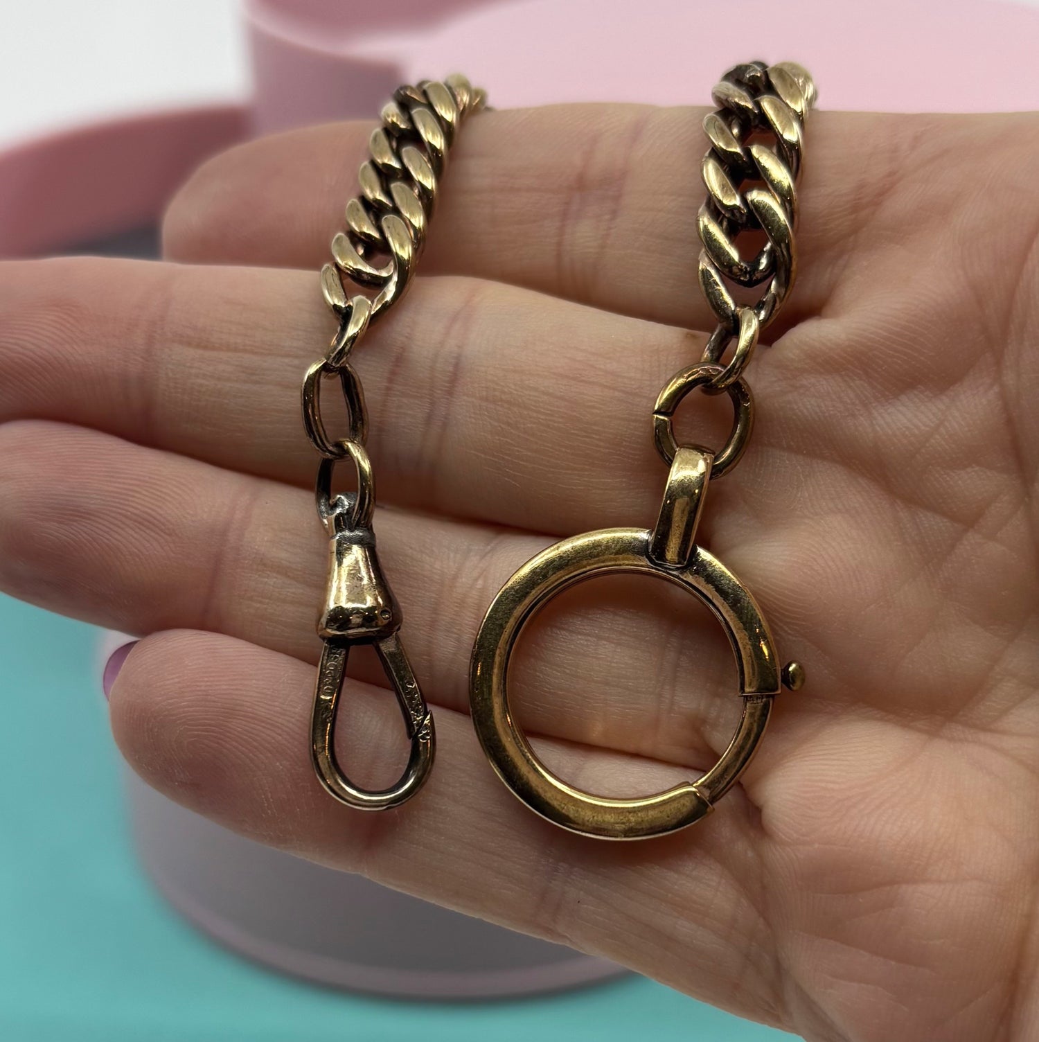 Le Connecteur | French Murat Déposé Gold Filled Curb Link Watch Chain Extender (Edwardian, c. 1910s)