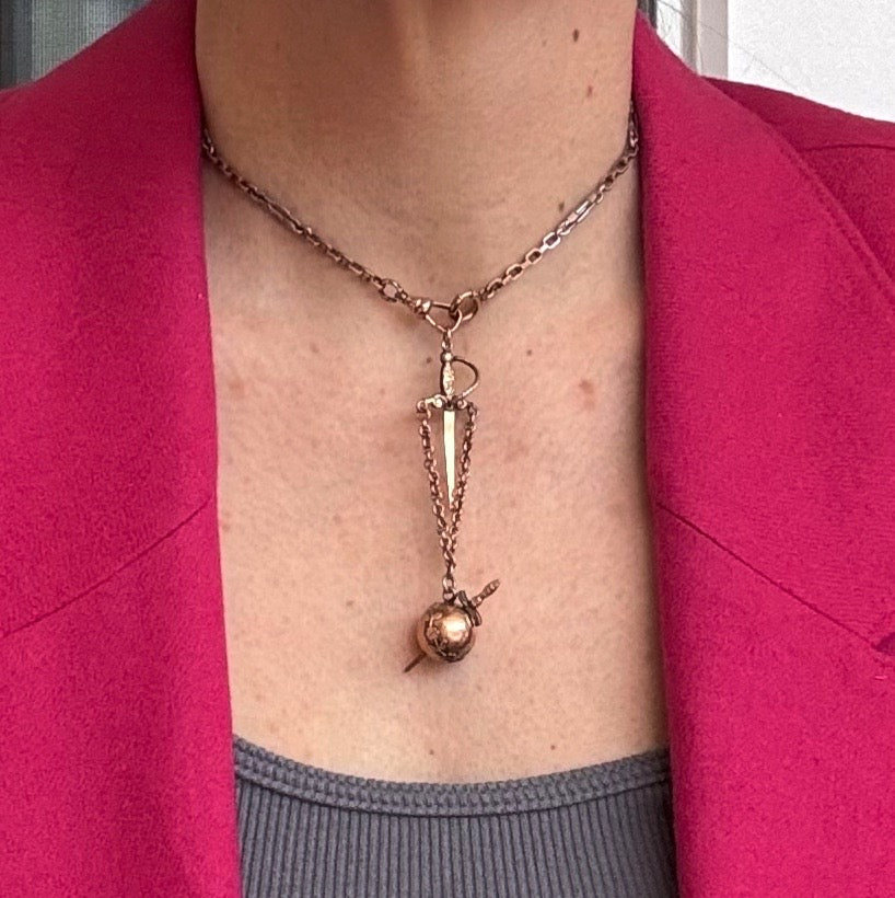 Point Taken | Victorian Gold Filled Watch Fob Pendant, c. 1890s–1910s