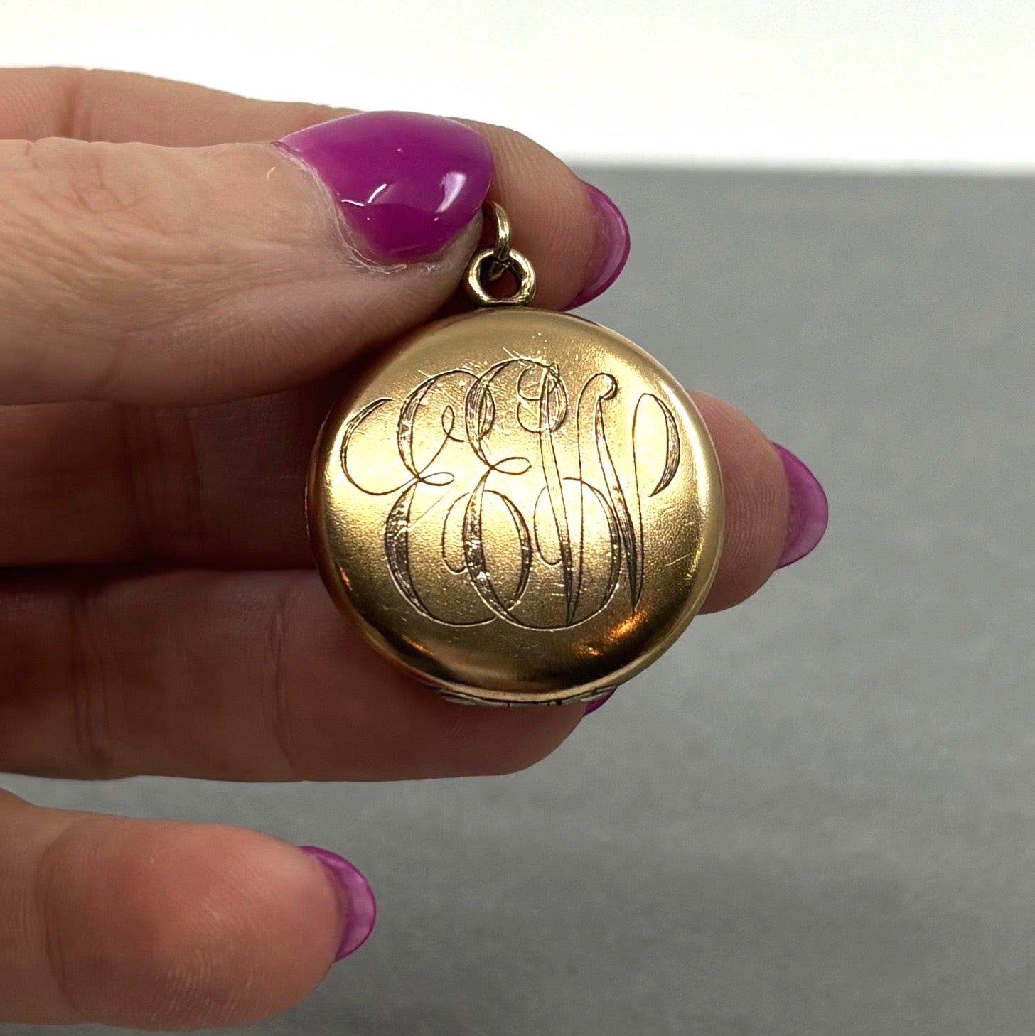 Madame Elsewhere | Antique W.B.H. Co. Gold Filled Monogram Locket (c. 1895-1915)