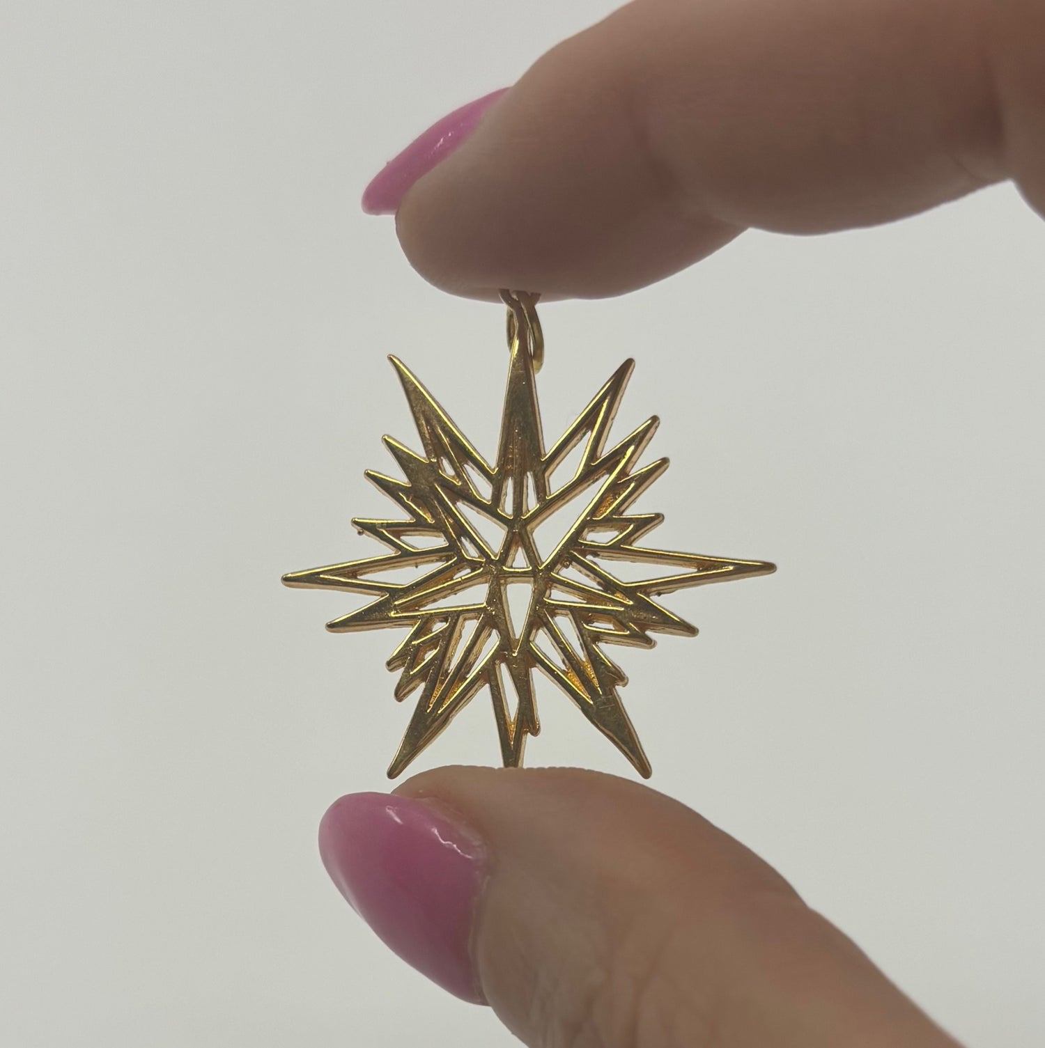 Old Salem | Hand & Hammer Vermeil Sterling Moravian Star Pendant, 1984 Design
