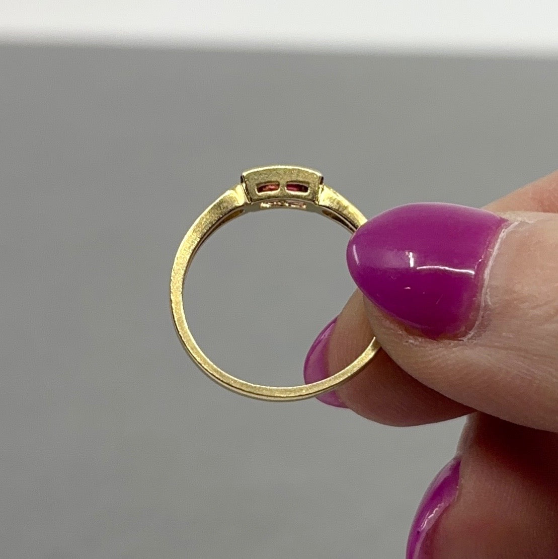 Redline Rings Redline | Vintage 14K Ruby & Diamond Stacker Ring, Size 6.5 (Estate ...