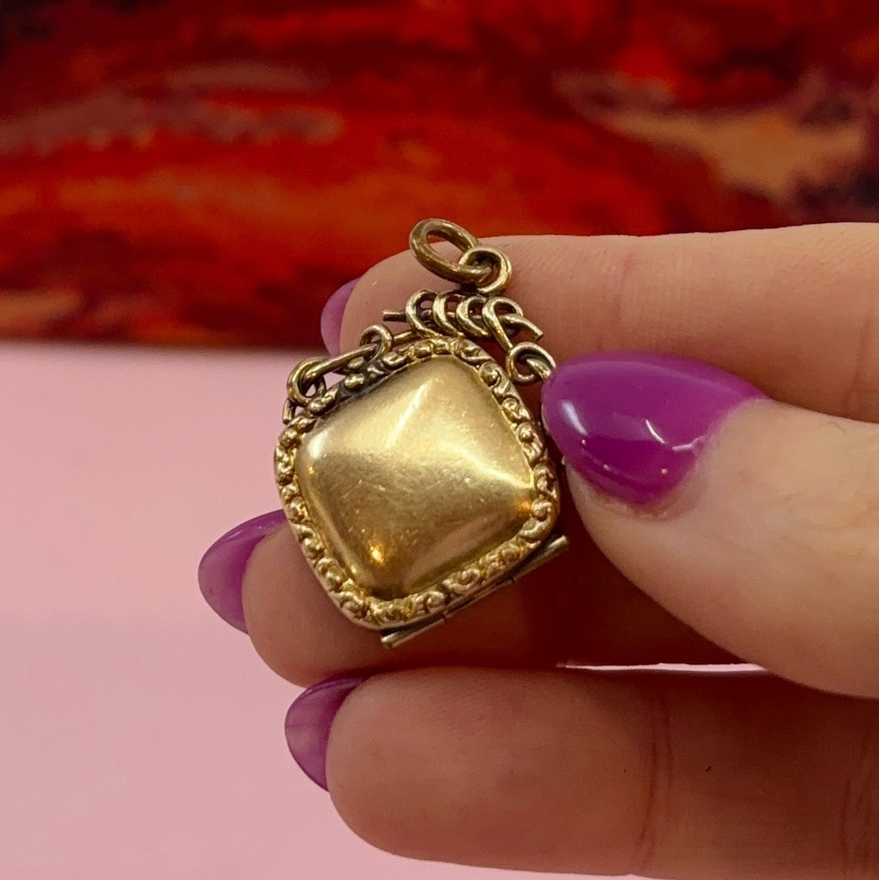 Personal Effects | Late Victorian Gold Filled Watch Fob Locket, c. 1890s