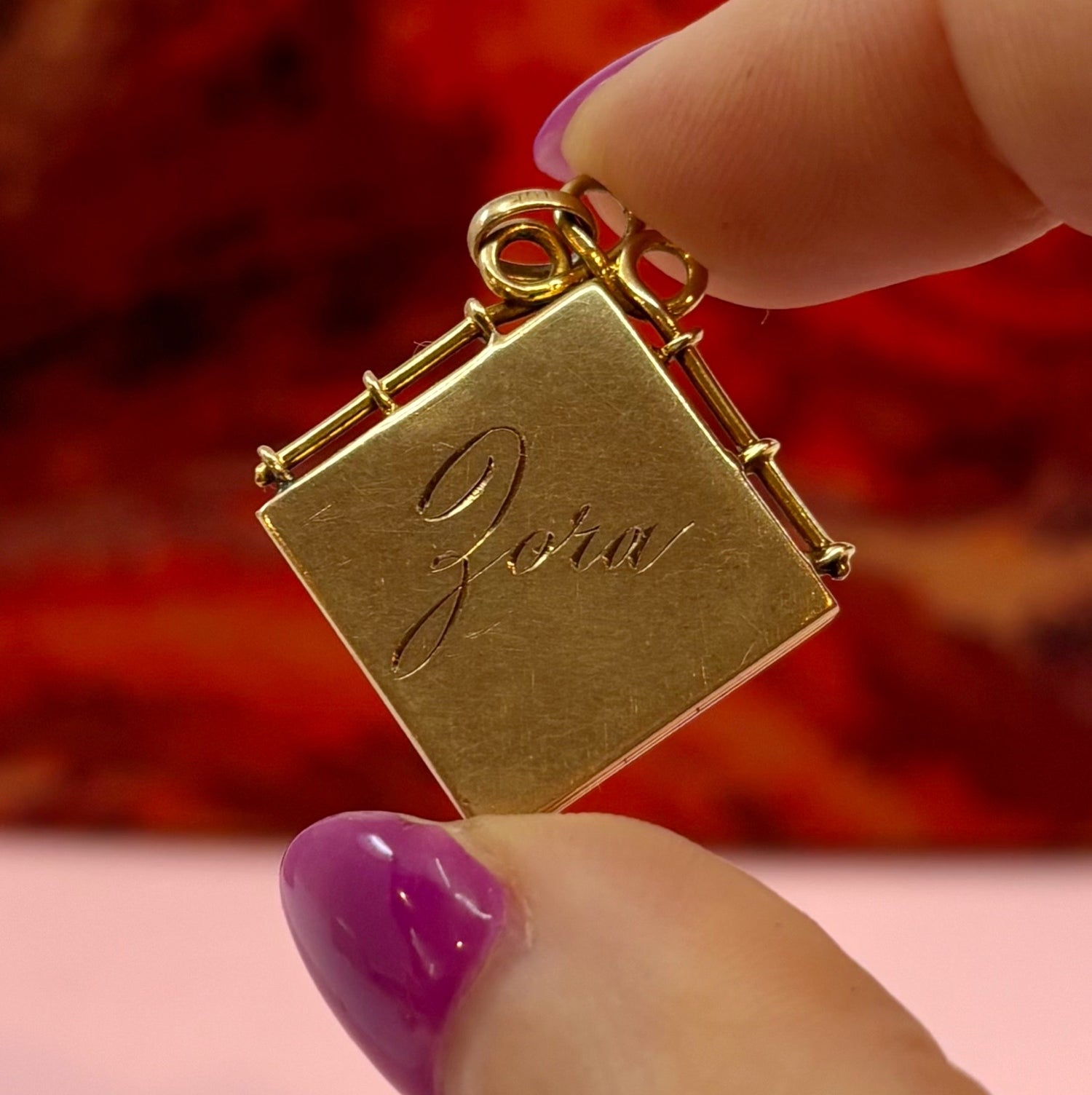 Zora | 10k Gold Victorian Watch Fob Locket, c. 1895–1910