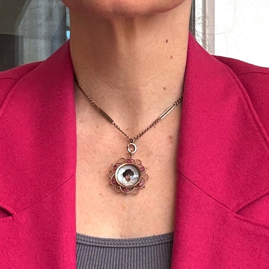 Colette | Victorian Mother-of-Pearl Portrait Pendant (Victorian, c. 1890–1910)
