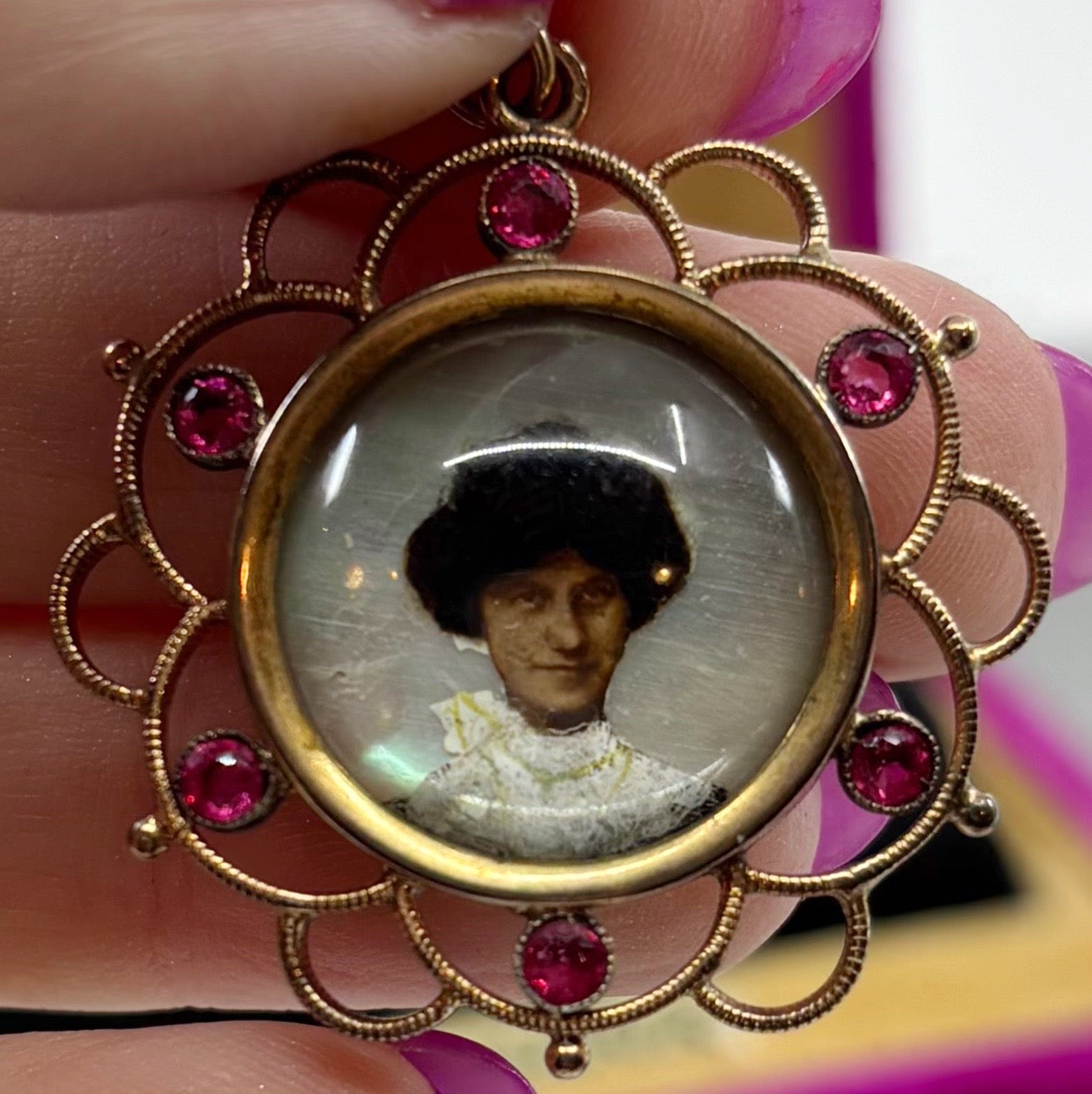 Colette | Victorian Mother-of-Pearl Portrait Pendant (Victorian, c. 1890–1910)
