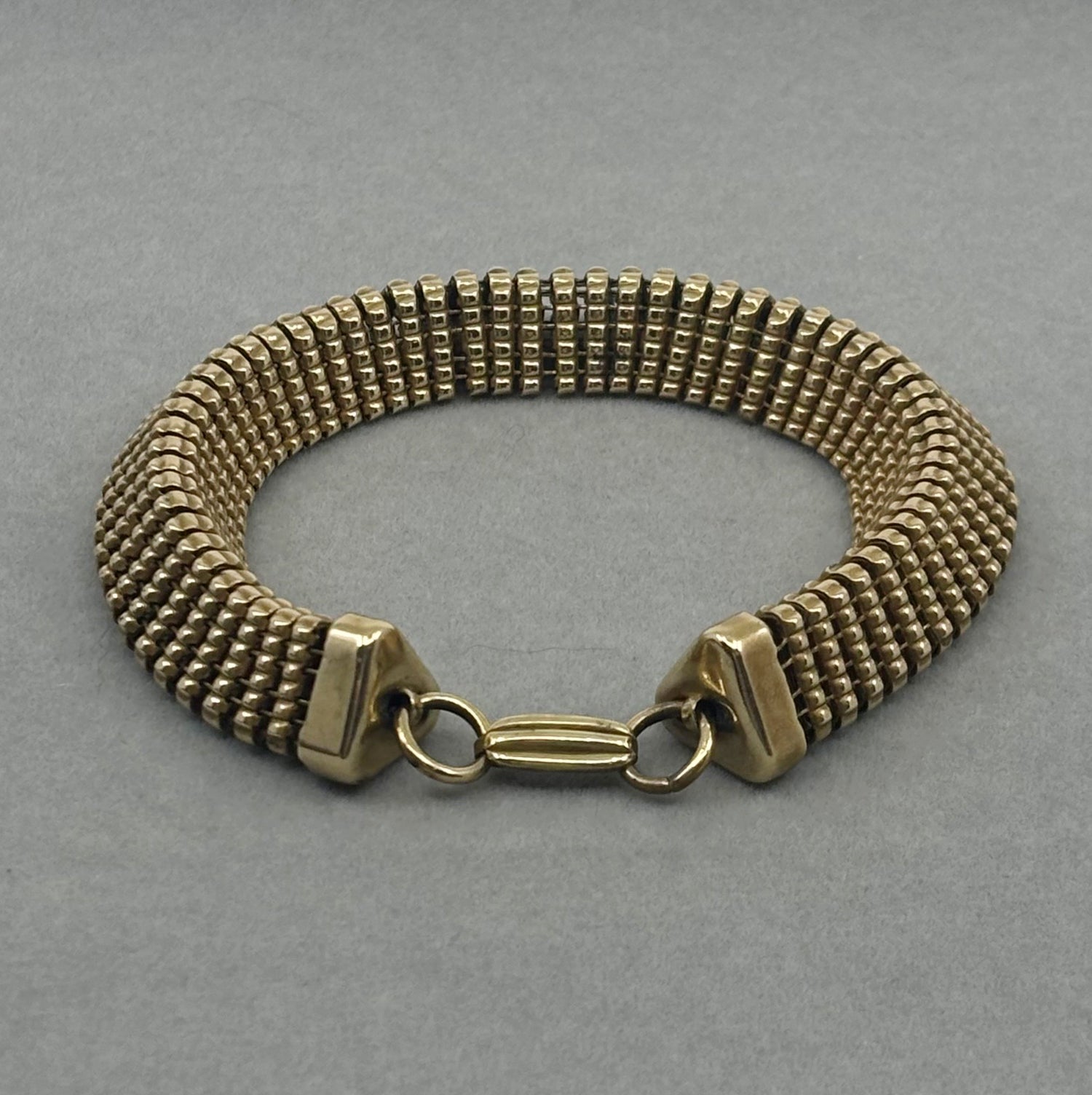 Tessera | Mid-Century Articulated Brass Modular Bracelet (c. 1950s–60s)