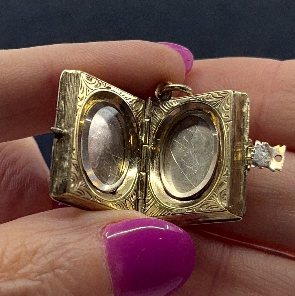 Author Unknown | Victorian 14K Gold Book Locket