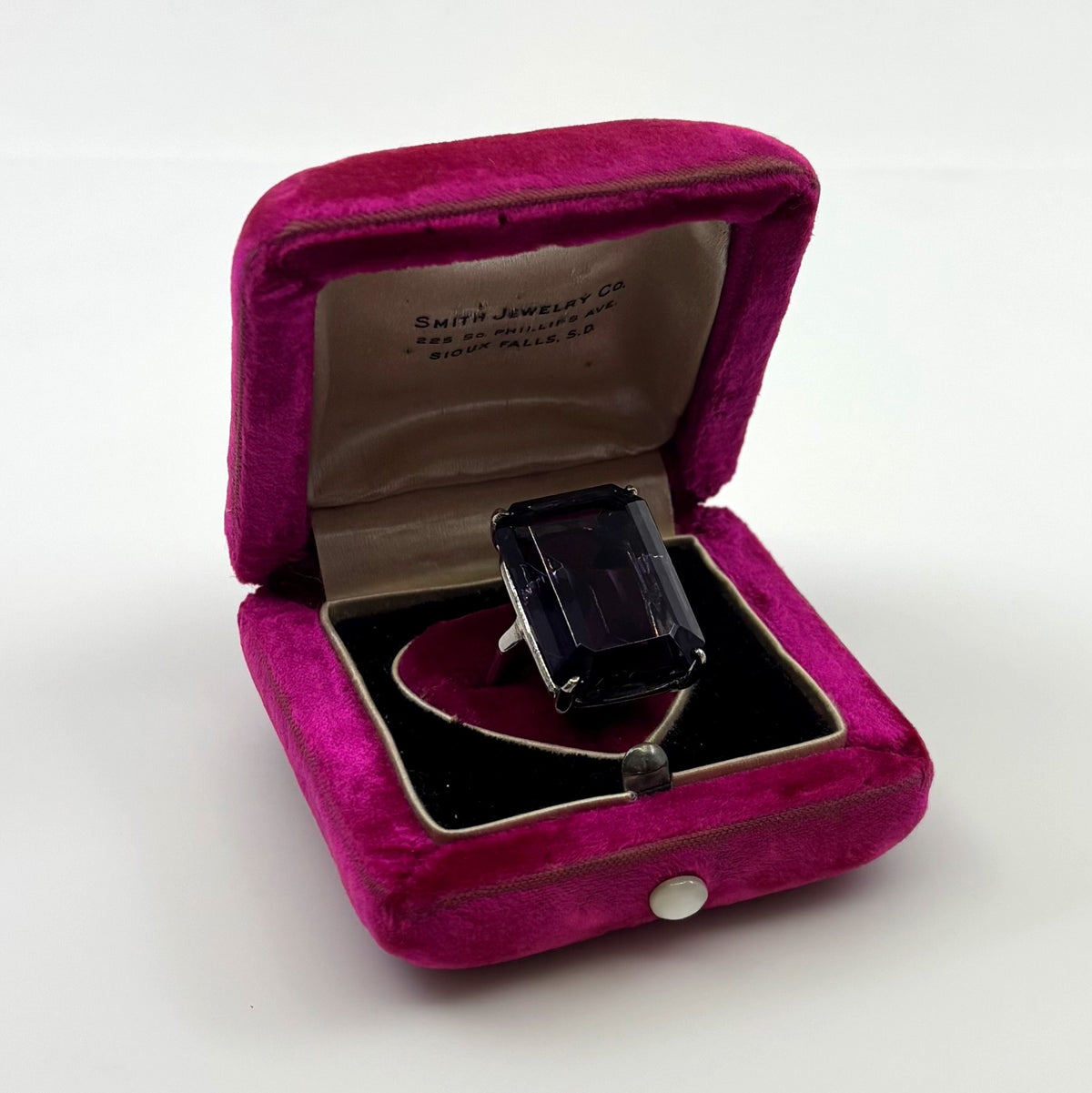 Big Mood | Vintage Sterling & Purple Glass Cocktail Ring