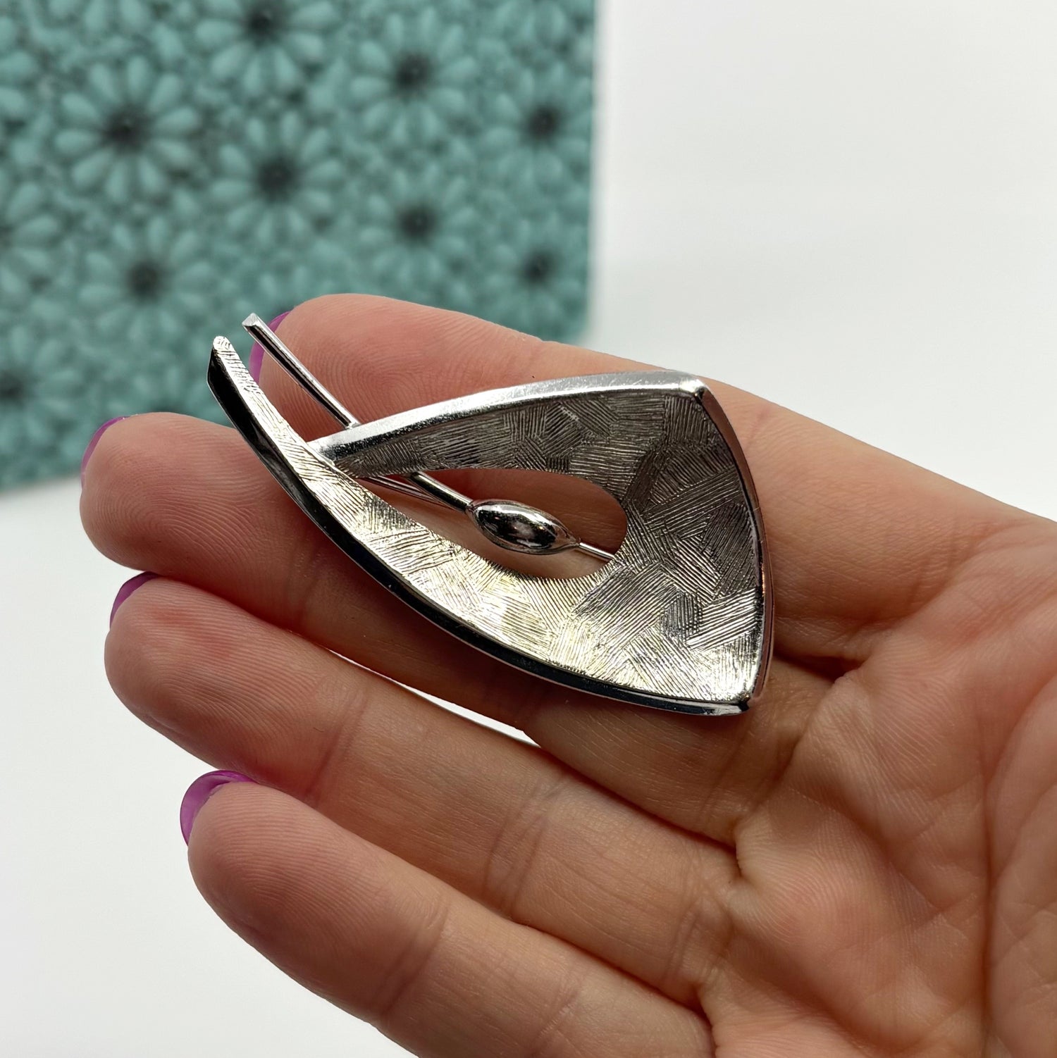 Trajectory | Tru-Kay Sterling Modernist Brooch, c. 1950s–60s
