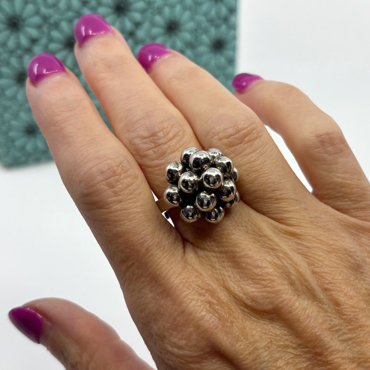 Molecule | Melesio Rodríguez Mexican Sterling Modernist Orb Ring (c. 1960's)