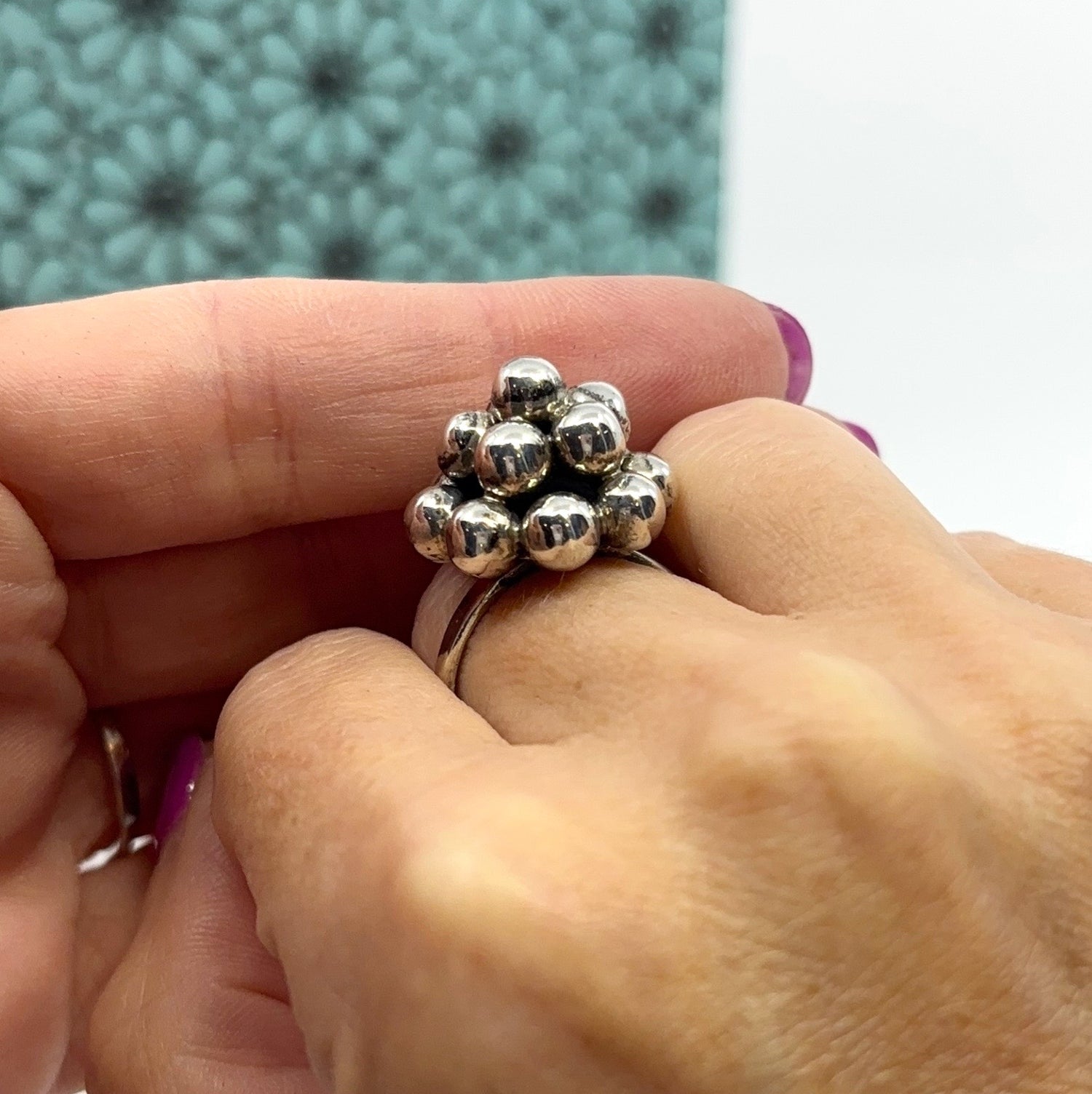 Molecule | Melesio Rodríguez Mexican Sterling Modernist Orb Ring (c. 1960's)